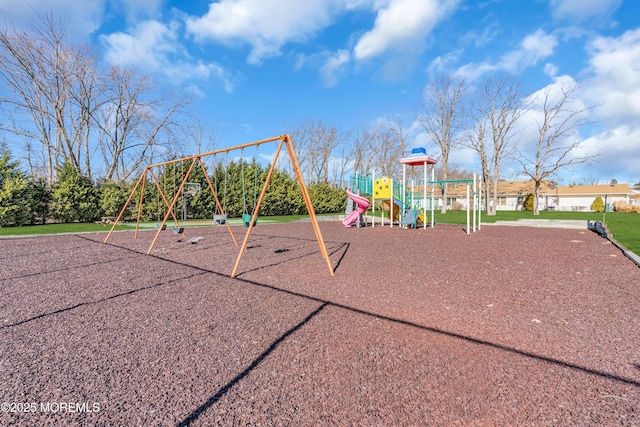 view of jungle gym