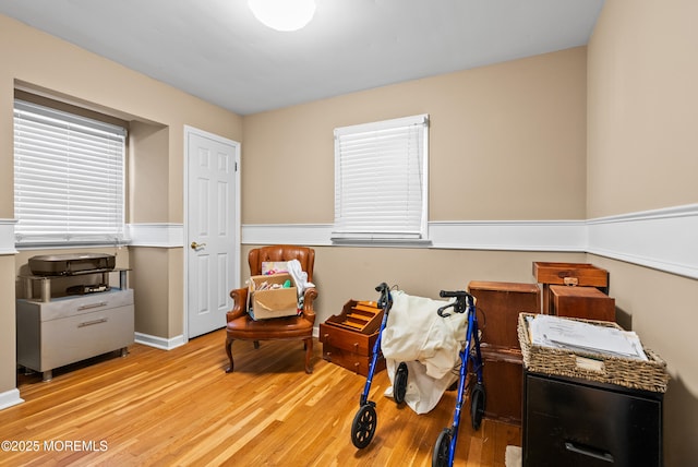 interior space with light wood-type flooring