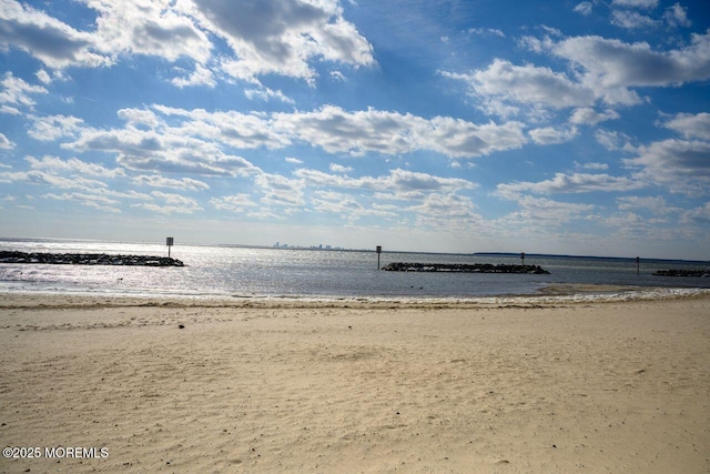 water view with a view of the beach