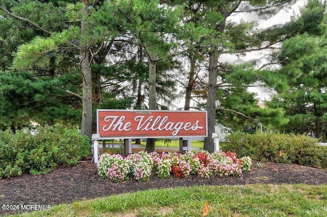 view of community sign