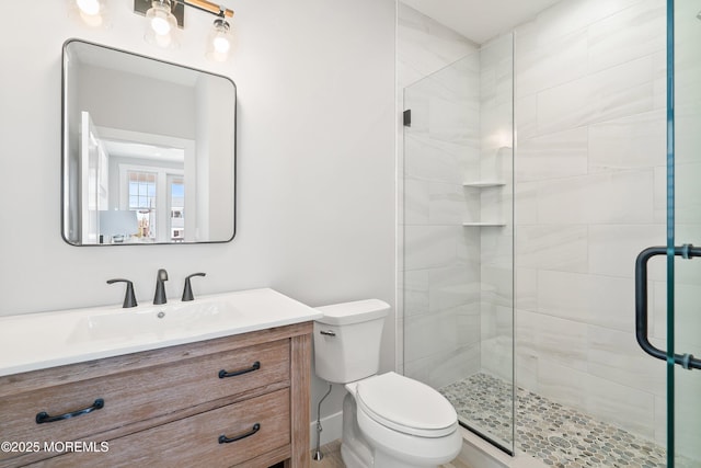 324 3rd St, Beach Haven, NJ 08008 - full bathroom featuring a stall shower, vanity, and toilet