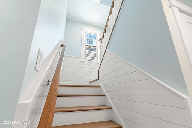 324 3rd St, Beach Haven, NJ 08008 - stairs with wainscoting and wooden walls