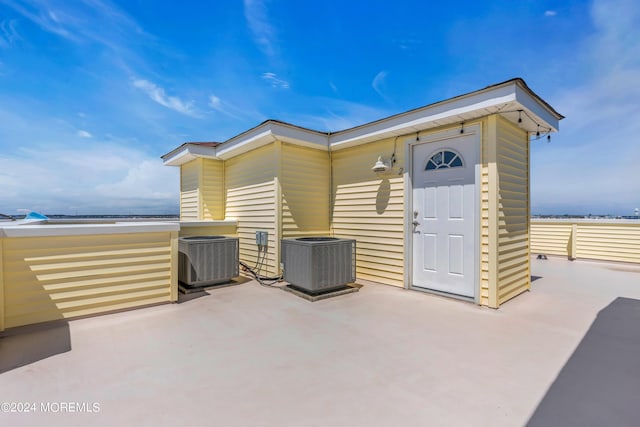 view of patio featuring central AC