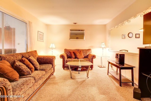 view of carpeted living room