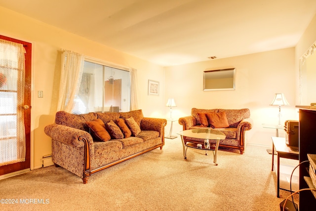 view of carpeted living room