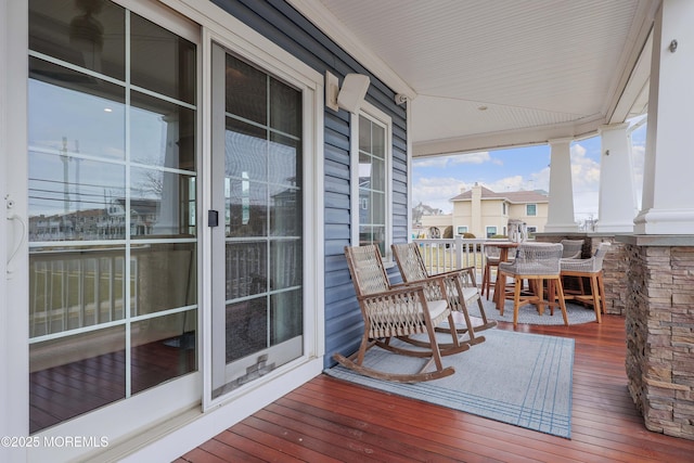 exterior space featuring a porch