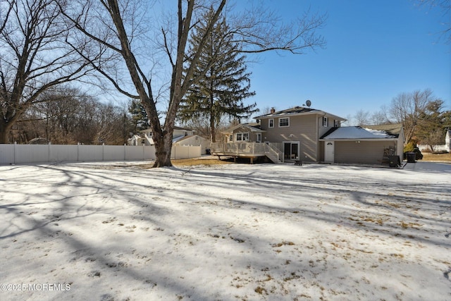 view of yard featuring a deck