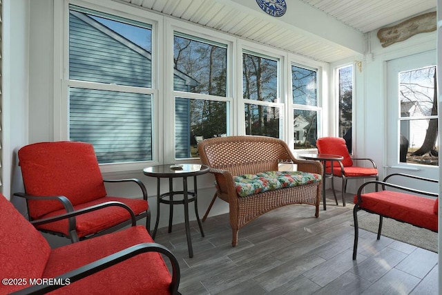 view of sunroom