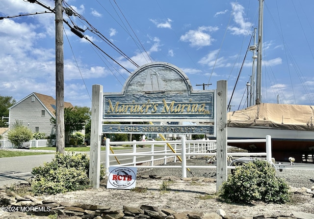 view of community sign