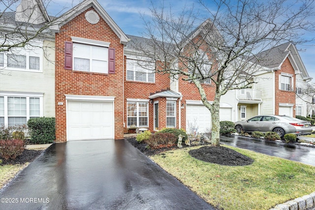 view of property featuring a garage