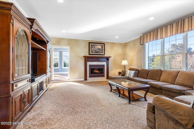 view of carpeted living room