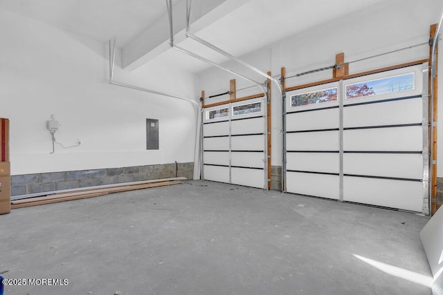 garage featuring electric panel