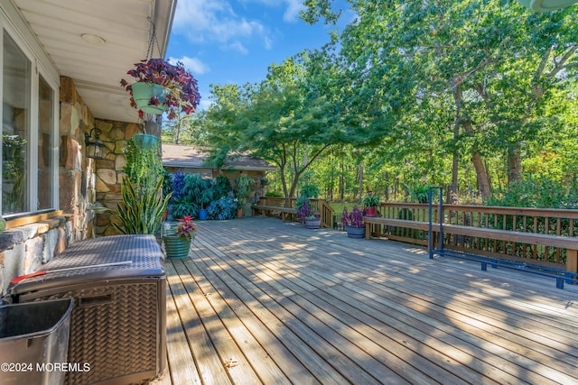 view of wooden deck