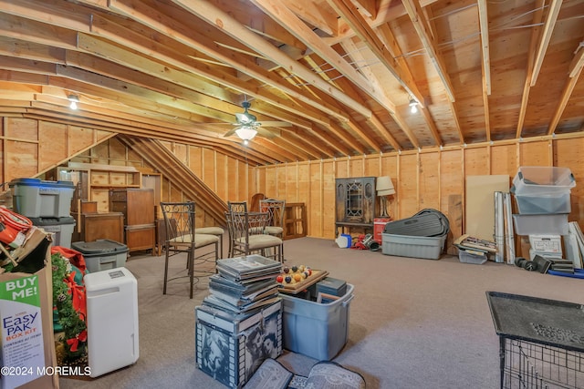 view of unfinished attic