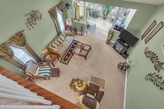 view of carpeted living room