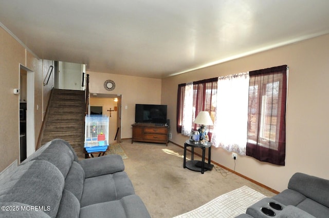 view of carpeted living room