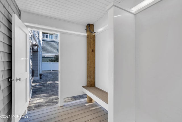 interior space featuring wood-type flooring