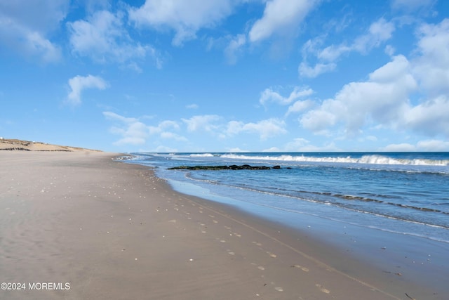 property view of water with a beach view