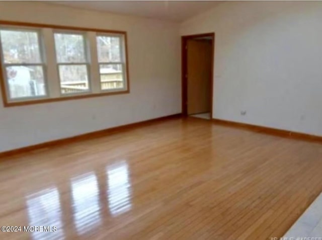 empty room featuring light hardwood / wood-style flooring