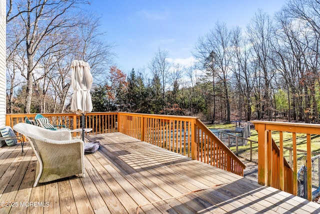 view of wooden terrace