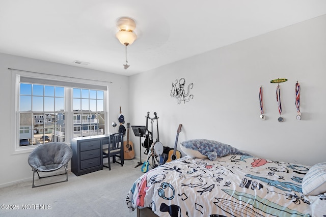 view of carpeted bedroom