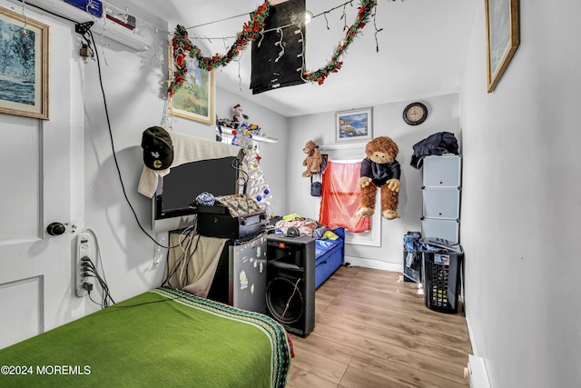 bedroom featuring light hardwood / wood-style flooring