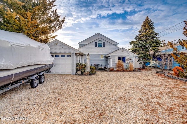 view of front facade featuring a garage