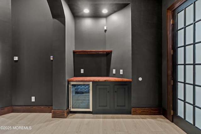 1548 N Bay Ave, Toms River, NJ 08753 - indoor dry bar featuring beverage cooler and light wood-style floors