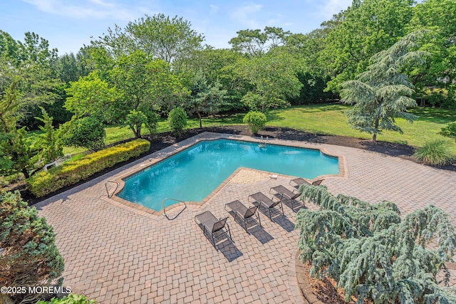 1548 N Bay Ave, Toms River, NJ 08753 - swimming pool featuring a patio and a lawn
