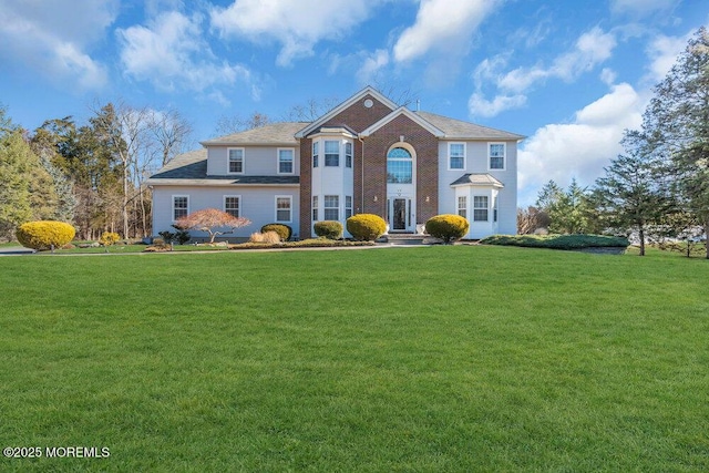 colonial house with a front yard