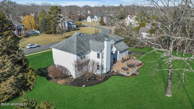 aerial view featuring a residential view