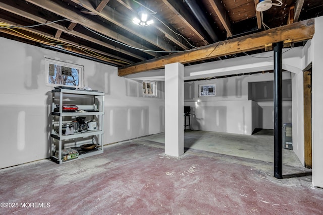 view of basement