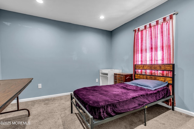 bedroom with carpet floors