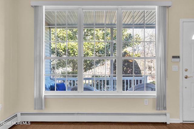 details featuring a baseboard radiator