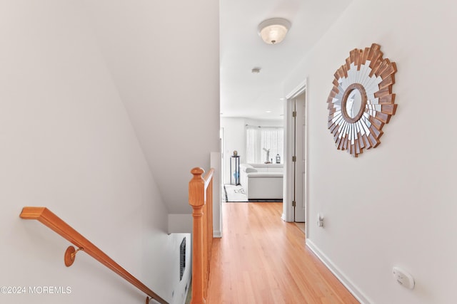 corridor featuring hardwood / wood-style flooring