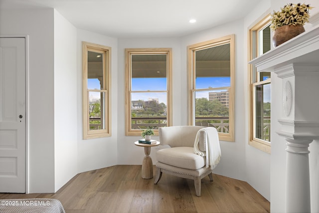 402 Fifth Ave, Asbury Park, NJ 07712 - sitting room with light wood-type flooring and recessed lighting