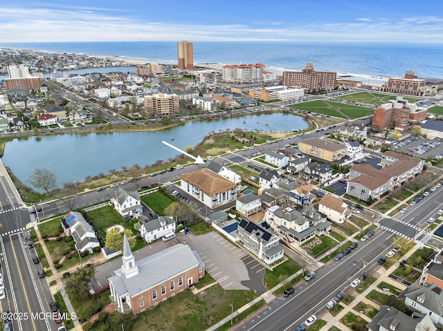 402 Fifth Ave, Asbury Park, NJ 07712 - aerial view of property and surrounding area featuring a large body of water and nearby urban area