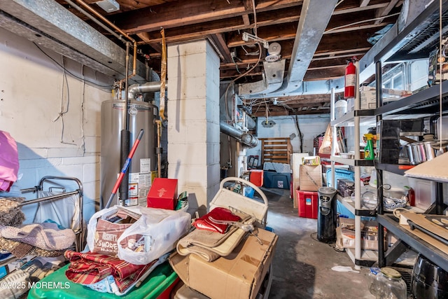 interior space with water heater