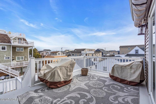 balcony with area for grilling