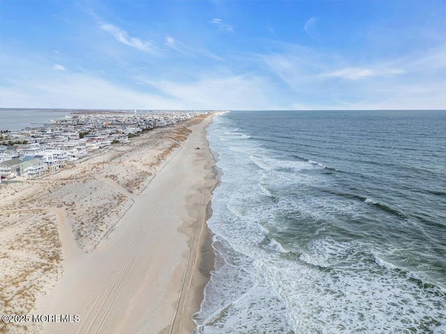 water view featuring a beach view