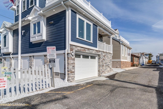 view of home's exterior featuring a garage