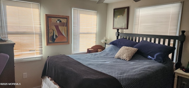 bedroom with ceiling fan