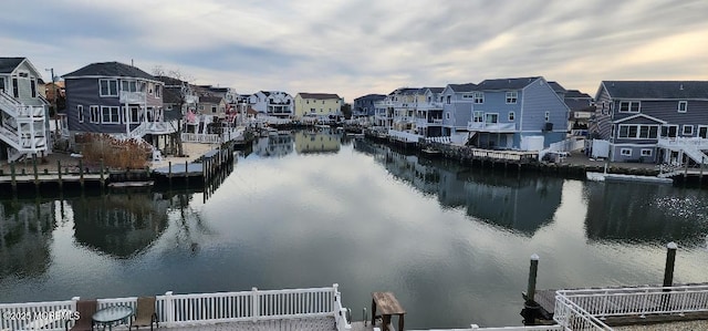 water view featuring a boat dock