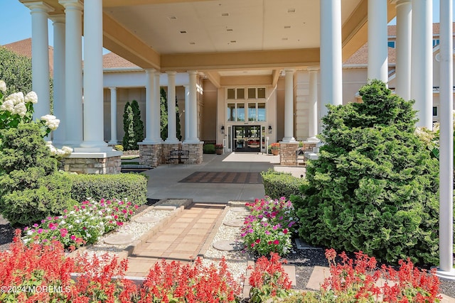 view of patio with a porch