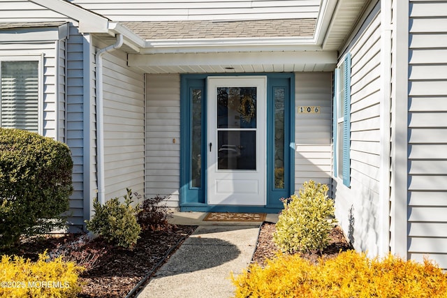 view of doorway to property