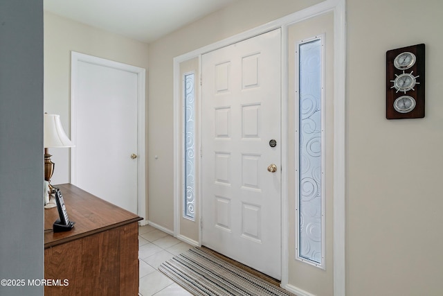 view of tiled foyer