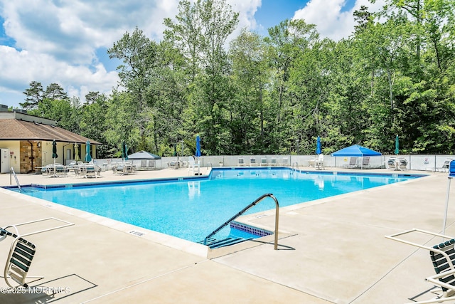 view of pool with a patio area