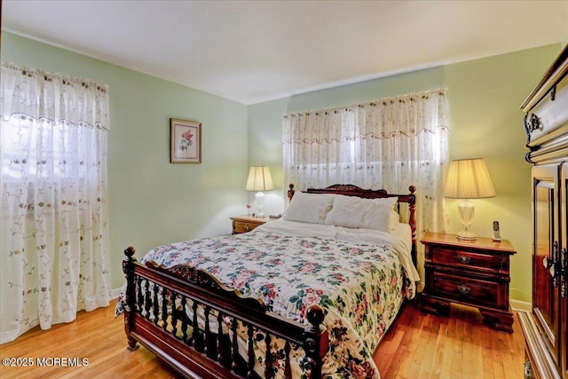 bedroom featuring wood-type flooring