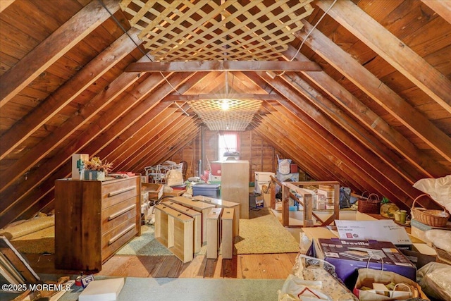 view of attic