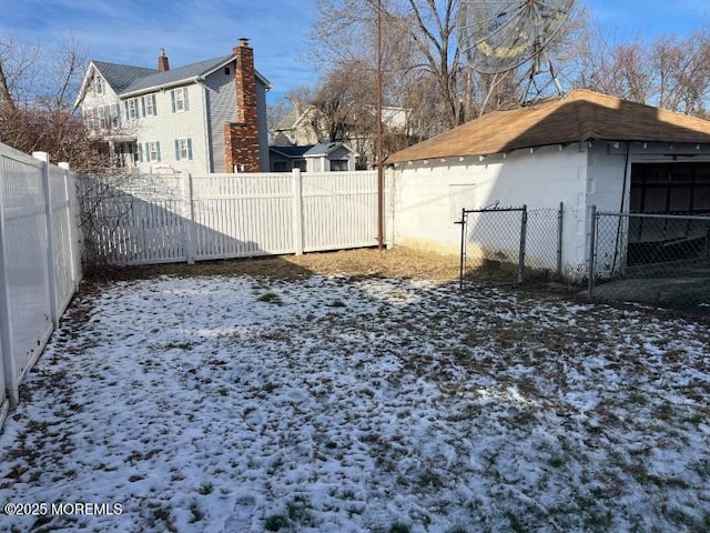 view of snowy yard